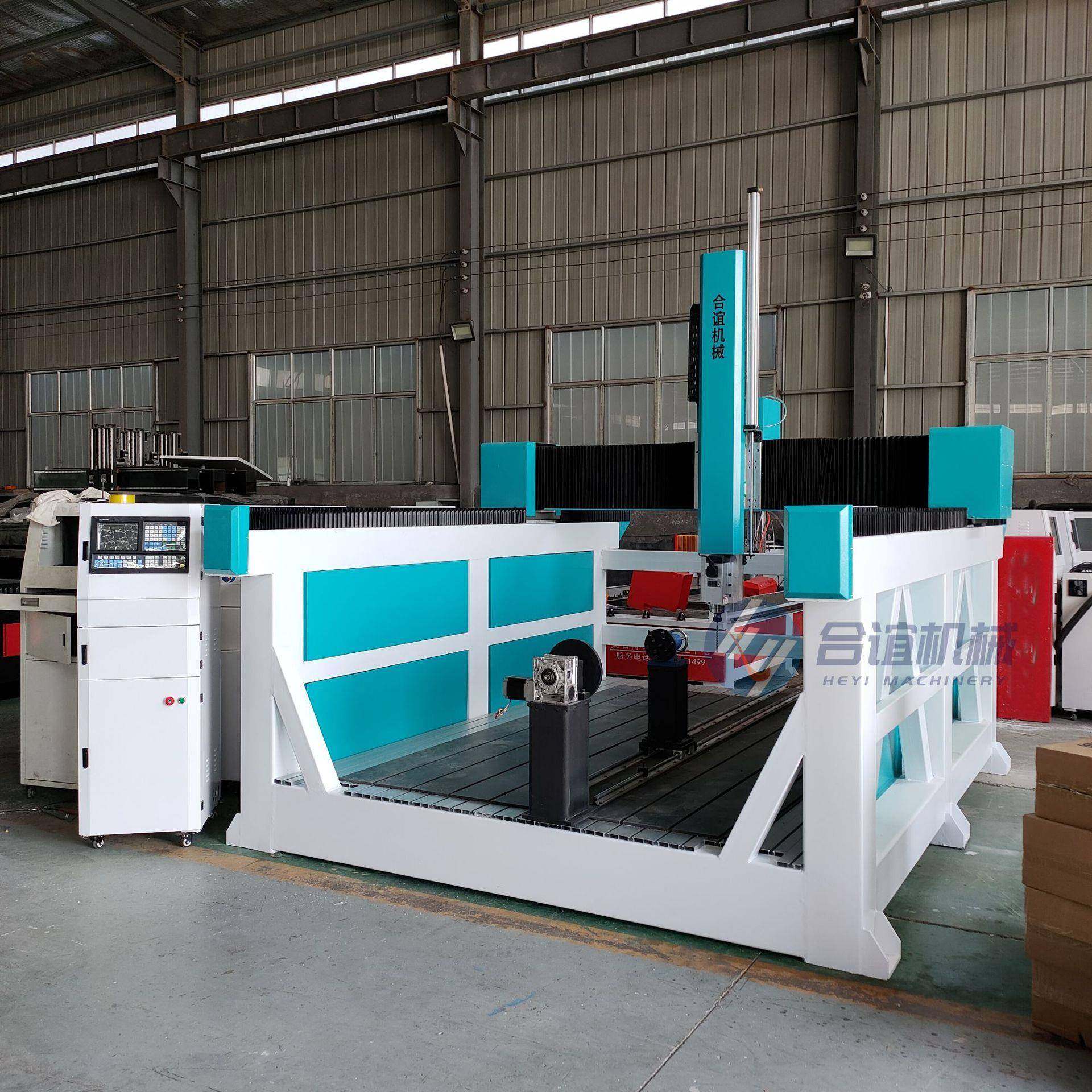 全自动四轴雕刻机大型五轴全自动木工石材雕刻机钻铣泡沫雕刻机