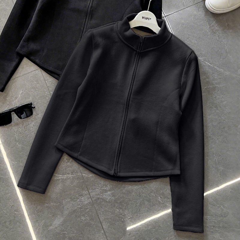 抓绒衣女修身卫衣2025秋冬新款冲锋衣内胆双面摇粒绒保暖加厚外套