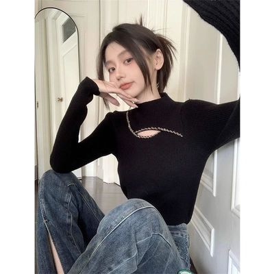 高领打底衫女高端轻奢高级感韩版半高领毛衣女春秋2025年新款洋气