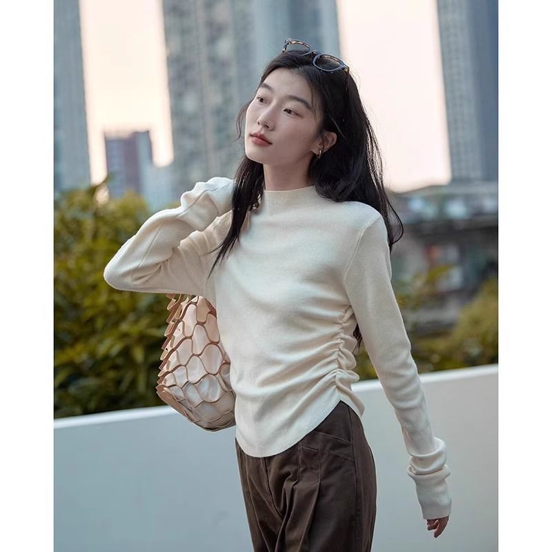 打底衣女内搭高级感可外穿时尚洋气春季新款韩版纯欲半高领内搭针