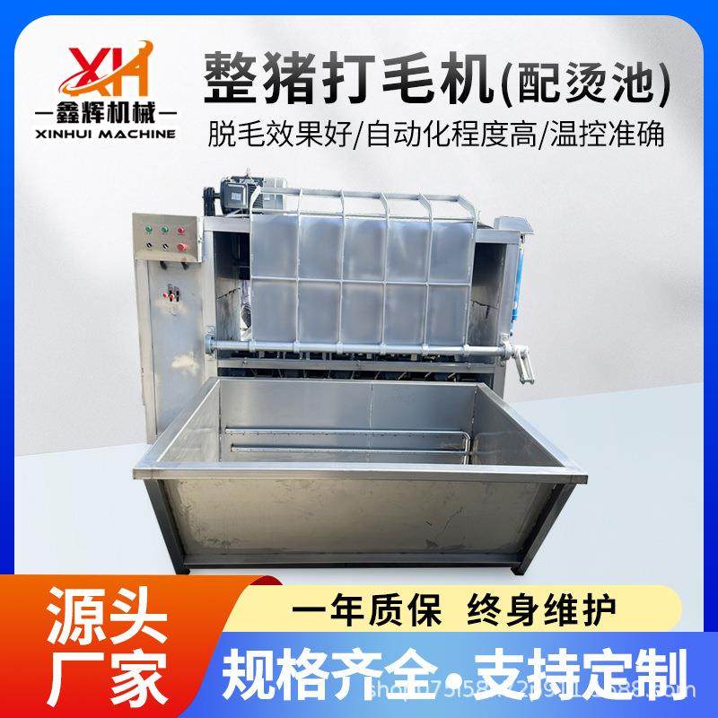 整猪打毛拔毛机屠宰场杀猪褪毛设备双液压设计猪脱毛机配烫池