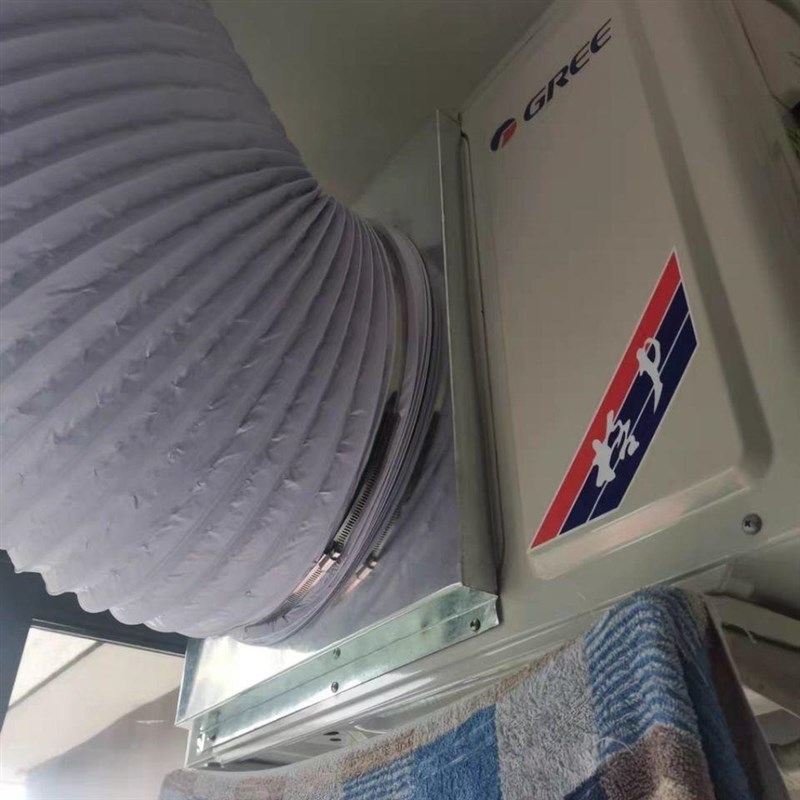 空调外机导风管底座方变圆方改圆双层铝箔排热导通风管神器