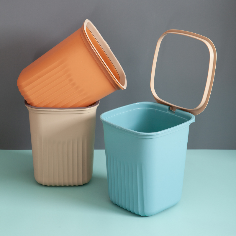 加大号卫生间无盖垃圾桶家用厨房方形纸篓办公R室分类塑料拉圾桶