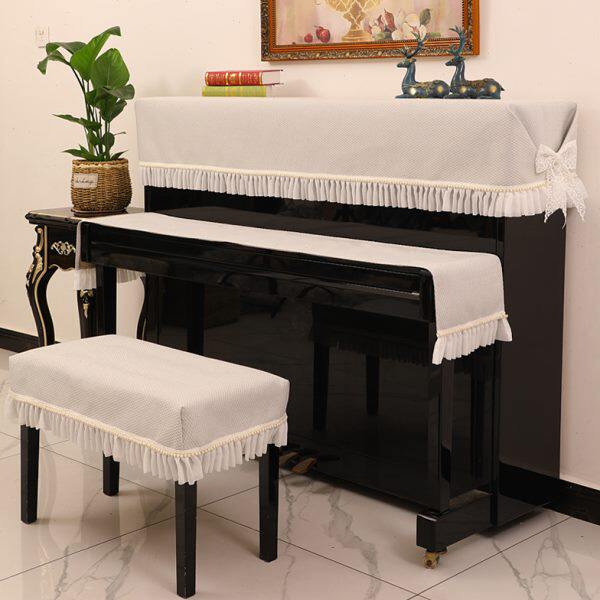 新款钢琴罩半罩简约现代防尘罩高级感唯美北欧公主盖布琴披轻奢