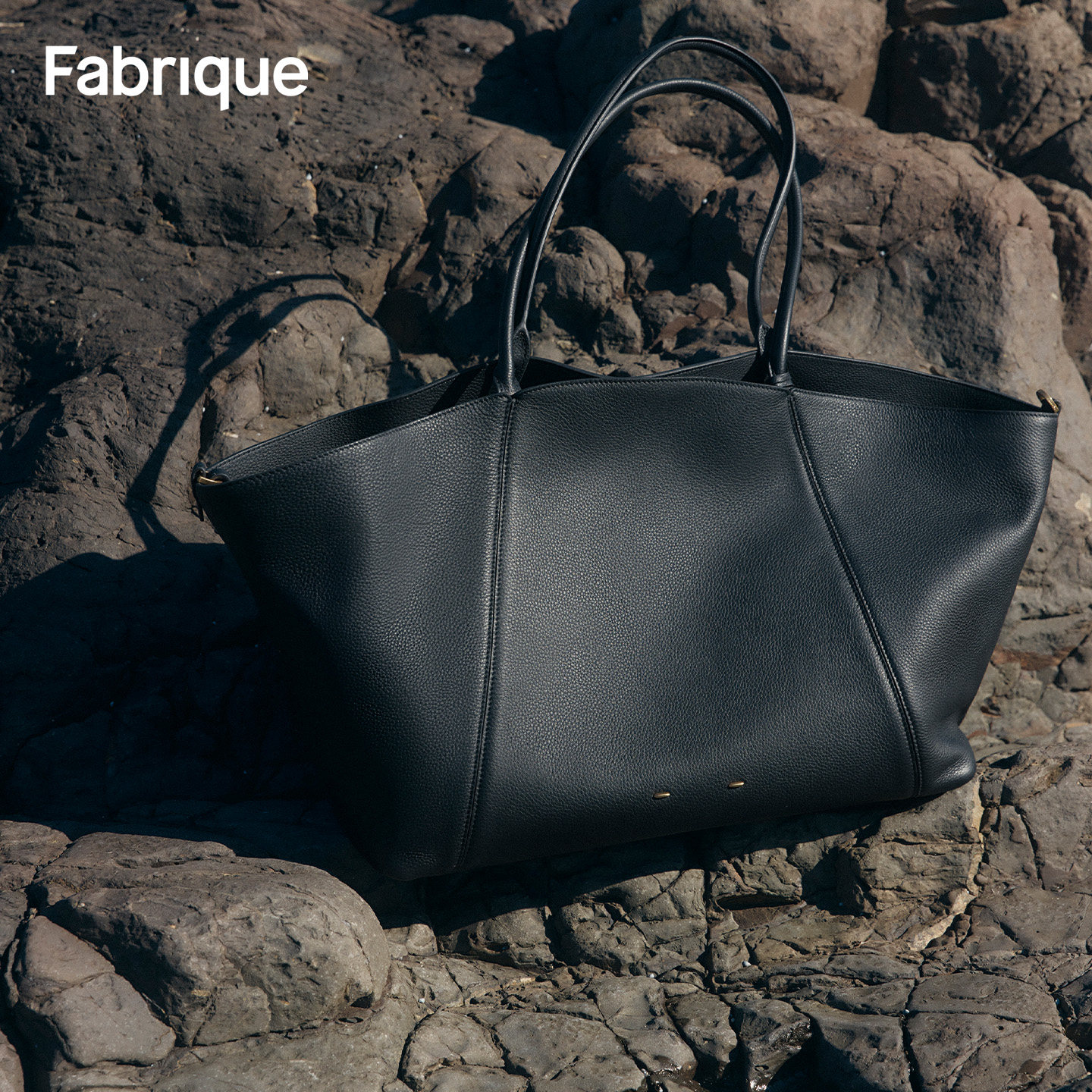 Fabrique【翻翻包】双面多用荔枝纹牛皮高级感大号休闲托特包女包