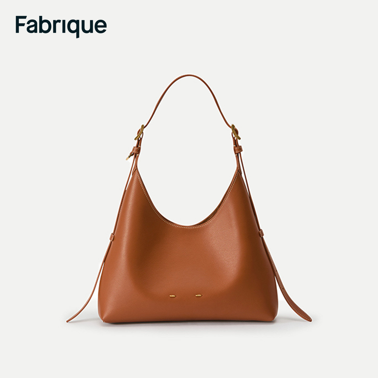 Fabrique 纳帕牛皮垂耳包双肩带多用包Hobo真皮单肩手提女包