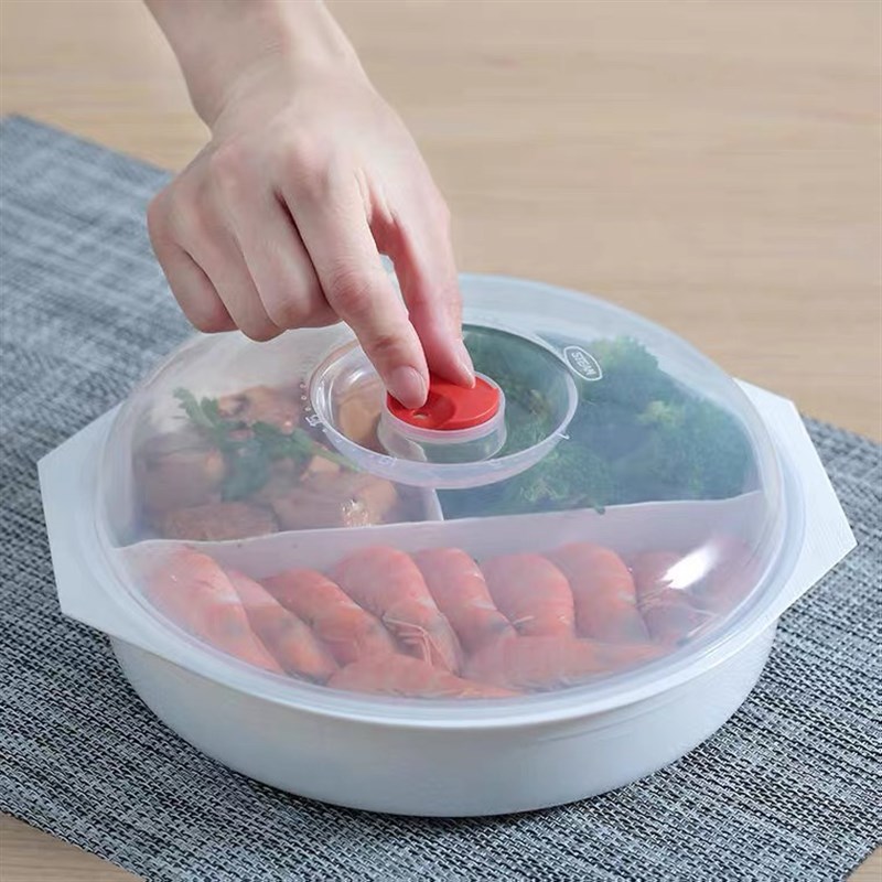分格加热饭盒微波炉专用的u碗双层热饭菜用具塑料微波神器盘子器