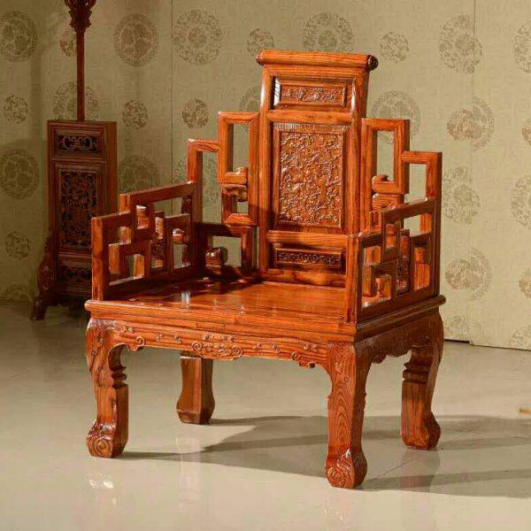 太师椅子龙椅宝座实木扶手椅主人椅中式办公椅沙发单人椅打坐禅椅