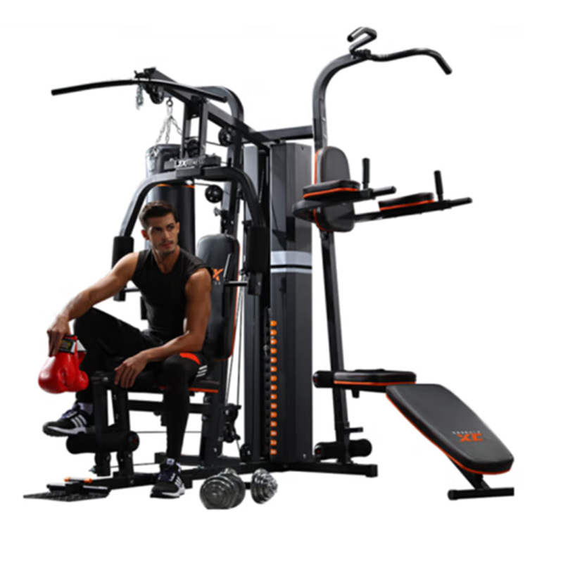 JX-DS930健身器材多功能三人站综合训练器大型力量运动组合训练器