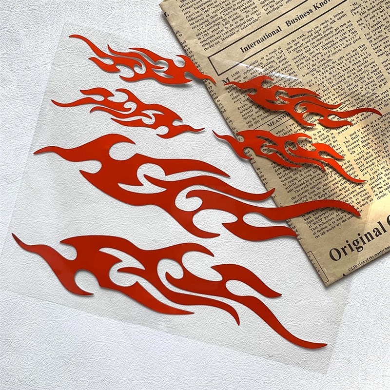 汽车划痕贴纸创意个性火焰装饰拉花车身保险杠Q遮挡遮盖刮痕车贴