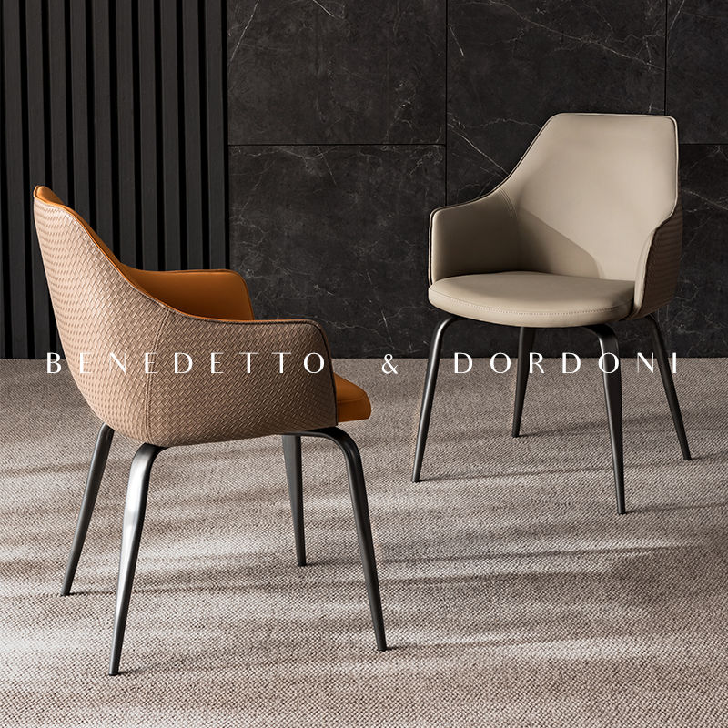 意式餐椅凳d子靠背椅餐桌椅子家用极简轻奢书桌用简约网红2022新