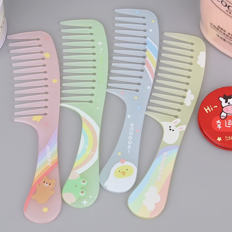 卷发大齿梳可爱梳子女士专用长发少女心美发梳学T生中齿便携头梳