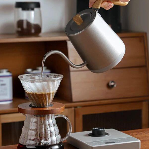 Bincoo智能控温手冲咖啡壶不锈钢细口长嘴恒温电热水壶温控烧水壶