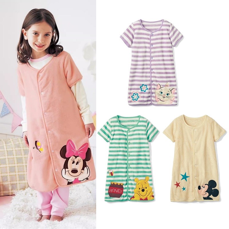 男女儿童冬保暖家居服睡袋珊瑚绒睡袍大童L加绒睡衣防踢被长款马