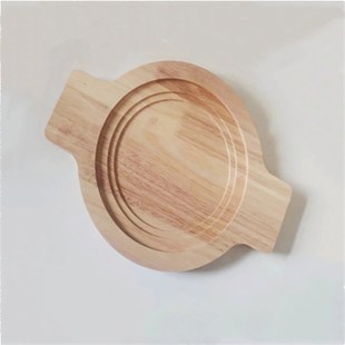 萨莉亚同款 f圆木托 隔热圆形木板 蜗牛盘鲍鱼盘垫板 底托 米索西