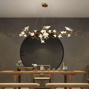 飞燕全铜创意客厅水晶吊灯餐厅灯别墅复式楼梯灯枝形艺术灯具
