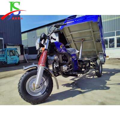 Gasoline tricycle motorcycle 工地运输自卸车 风冷粮食运输车