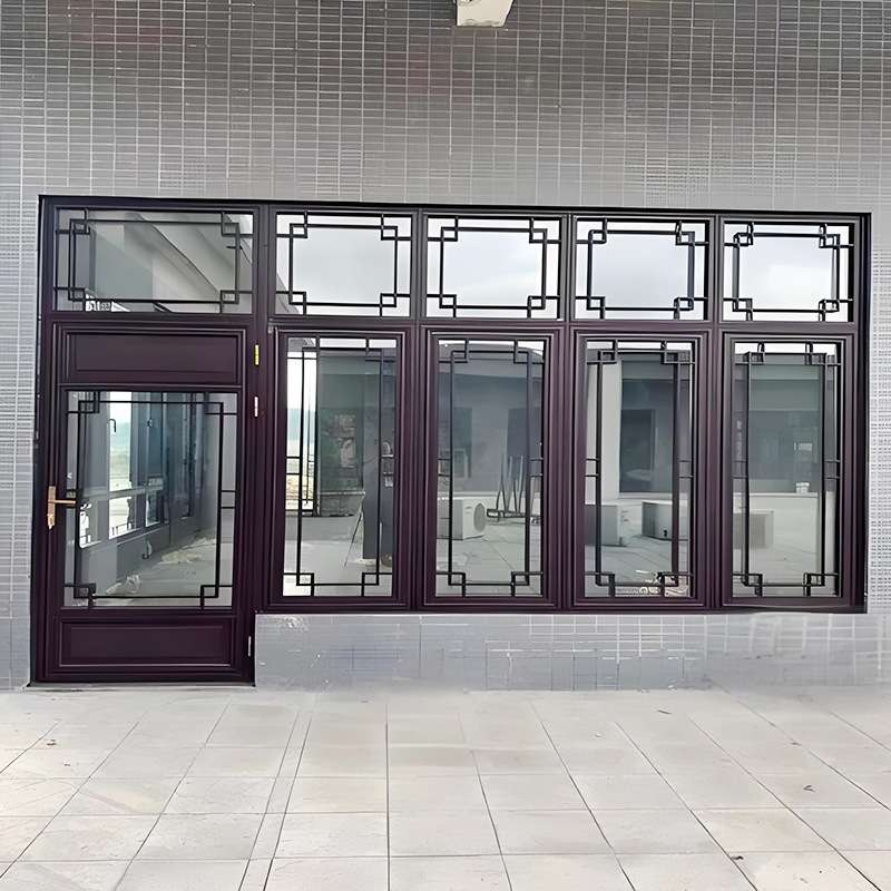 断桥铝合金仿古窗中式窗户旧城改造复古合院国风民宿园林古建门窗