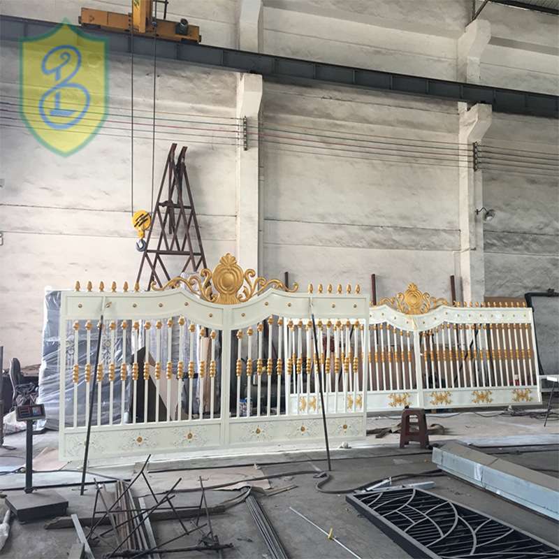 欧式庭院小区大门花园铁艺门门锻造防护门欧美铁艺围墙栅栏式铁门