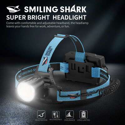 Strong light rechargeable outdoor construction site headlamp
