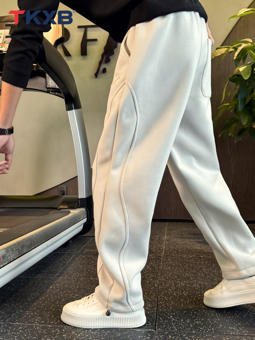 潮牌直筒运动卫裤男士2025新款春秋冬季加绒男裤阔腿休闲裤子男款,男装,卫裤,淘宝优惠券,粉丝福利购,淘宝优惠卷