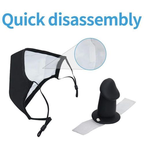 BDSM Soft Silicone Penis Mouth Ball Gag Mask Fetish Slave