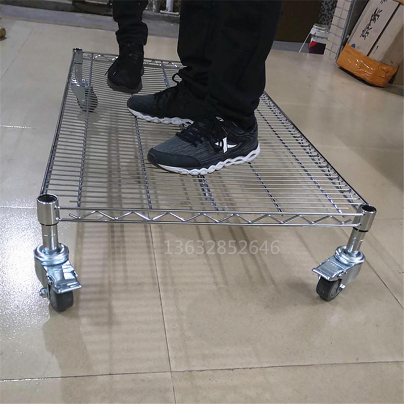 单层加厚镂空货架1层铁架落地可拆卸厨房微波炉置物架橱柜分层架2