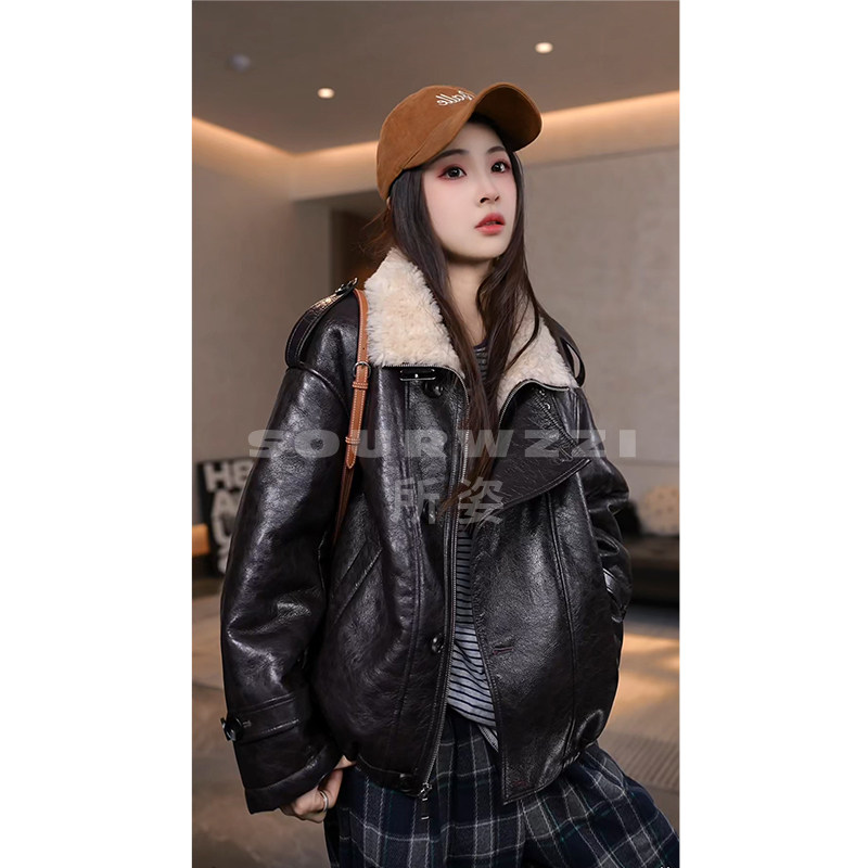 SOURWZZI/所姿100羊毛%新款冬季时尚休闲宽松女士外套SZ-25785,女装/女士精品,短外套,淘宝优惠券,粉丝福利购,淘宝优惠卷