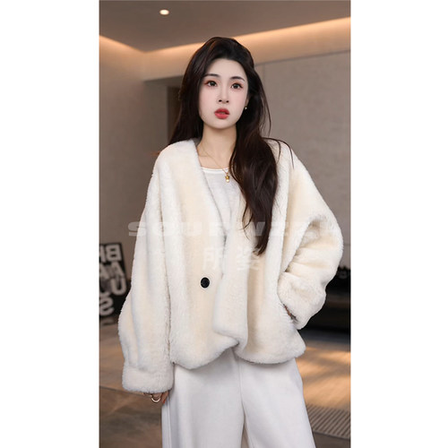 SOURWZZI/所姿100%羊毛冬季时尚百搭休闲女士外套SZ-25715