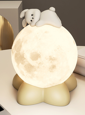 兔子床头台d灯氛围小夜灯睡眠可爱装饰品乔迁卧室摆件女生生日礼