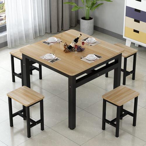 正方形吃饭四方桌子早餐店家用面馆快餐小吃早餐店餐桌椅组合商用