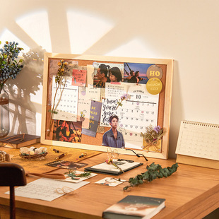 【日式照片墙】软木板创意毛毡双面挂宿舍留言装T饰背景图钉便签