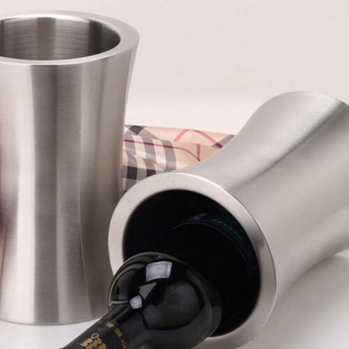 欧式加厚双层不锈钢冰桶冰粒桶家用无盖干冰储存桶1.6L调酒工具