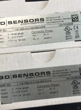BD SENSORS压力开关DMP331 110-1602-3-3-100-H00-3-516全新现货