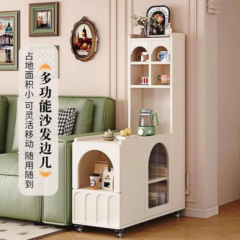 实木沙发边柜侧边柜夹缝边几茶水柜客厅角几置物柜小户型收纳柜子