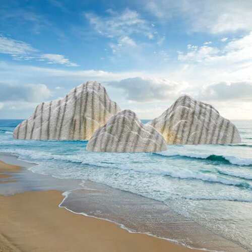 仿真空心石头摆件户外井盖石雕塑庭院雪浪石景观假山刻字造景装饰