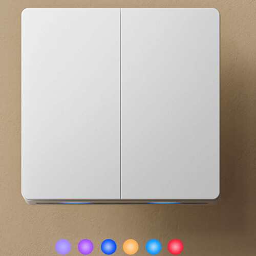 【跨境】zigbee 4gang底部蓝绿LED指示灯Tuya Wi-Fi智能翘板开关