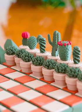 Cactichess - Roll up Cactus Chess Set, Cacti Chess仙人掌象棋