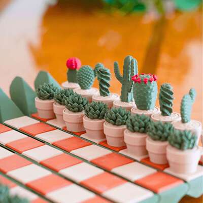 Cactichess - Roll up Cactus Chess Set, Cacti Chess仙人掌象棋