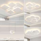 极简客厅灯现代简约吸顶灯北欧几何卧室智能灯具大气全屋套餐组合