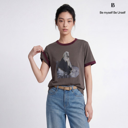 长绒棉麻桑蚕丝T恤设计感短袖女