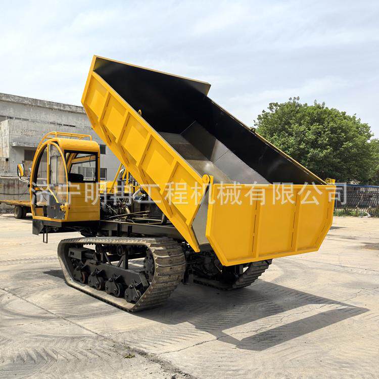 全实心轮履带式运输车 农用运货甘蔗 雨季收割葵花籽橡胶带自卸车