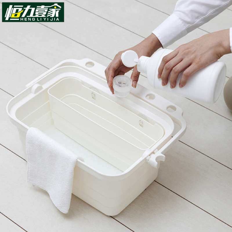 康多多收纳桶搭配蓝色内桶家政清洁工具收纳箱带盖水桶保洁拖把桶