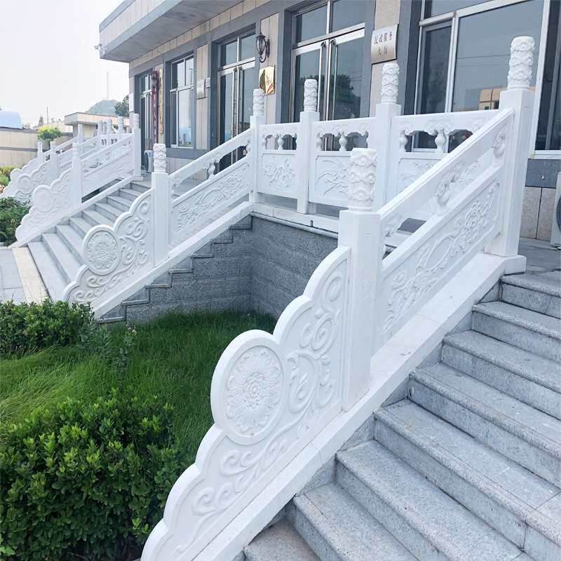 石雕栏杆汉白玉栏板花岗岩围栏青石栏杆大理石升旗台公园河道栏杆