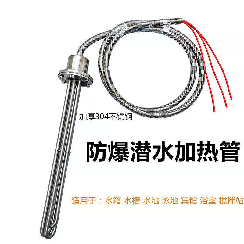 大功率防爆型潜水加热管304不锈钢水箱水池加热棒防爆潜水加热管