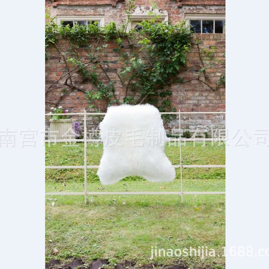 自然白色羊毛地毯地垫整张羊毛垫飘窗垫家用宝宝玩耍防寒防滑毛毯
