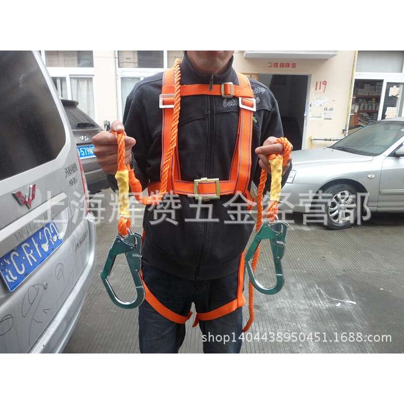 大双钩欧式带缓冲防坠电工安全带 全背五点式双背单钩安全带瑞泰图片