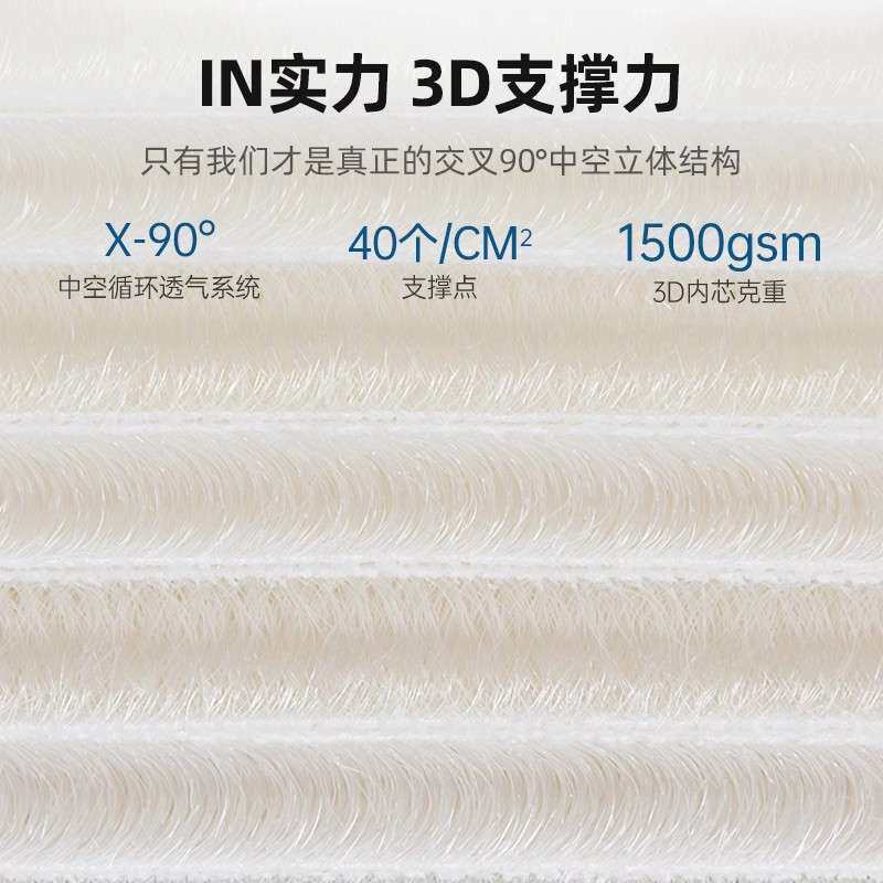 纯3D床垫可全水洗透气1.5m榻榻米5D6D无胶4d空气纤维丝席梦思