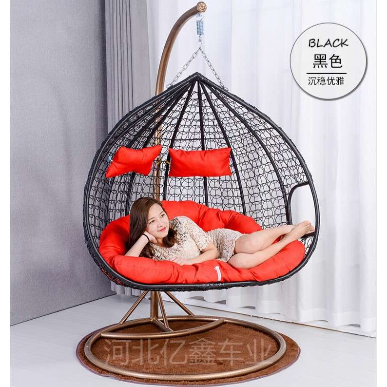 双人吊篮成人藤椅吊篮鸟巢藤编藤椅双人吊椅阳台秋千室内外吊篮