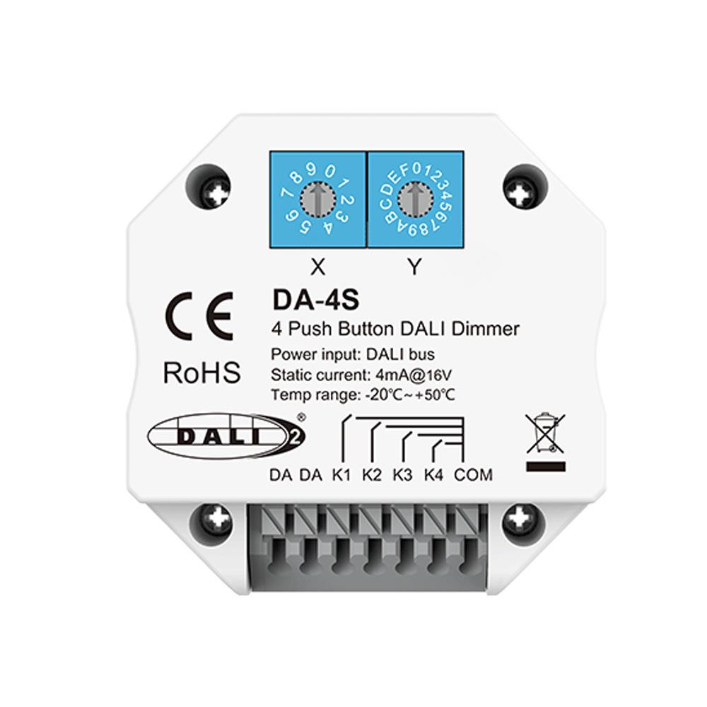 DT6 DT8 RGB RGBW RGBCCT控制器 Dali 4位⾃复位按键DALI调光器